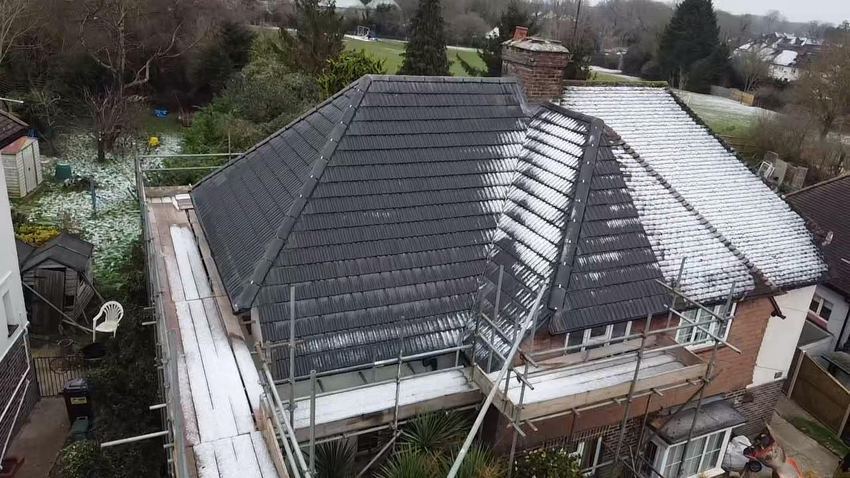 New roof installation project
